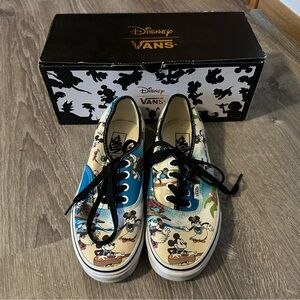 Vans Disney Exclusive Hawaiian Print Minnie Mickey Sneakers Tennis Shoes 7.5